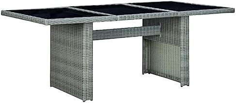 Outdoor Tables Dining Table for Patio, Garden or Backyard, Light Grey Mesa Exterior Furniture - for Deck, Kitchen, Bar, Balcony, Outside by Unknown