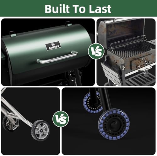 Wood Pellet Smoker BBQ Grill with Latest PID Technology LCD Controller 565 SQ.IN Cook Area 8 In 1 Pellet Grill with Auto Temperature Control and Meat Probe for Home Party Outdoor - Image 4