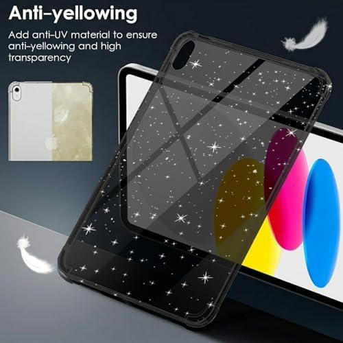 Clear Glitter Black Case for iPad A16 11th/10th Gen 11/10.9" 2025/22 - Image 3