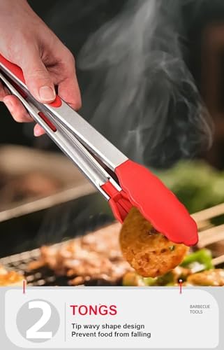 BBQ Grill Tool Set BBQ Accessories, Stainless Steel Grill Tools Grilling Accessories Grill Set Barbecue Grill Accessories for Outdoor Grill, Grill Utensils Grilling Tools Grilling Gifts for Men - Image 3