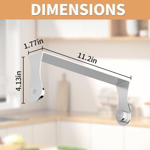 Paper Towel Holder Under Cabinet, Wall Mount, Adhesive or Drilling, Silver - Image 6