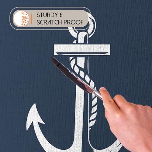 Nautical Tablecloth 54x54 Inch Square Anchor Sailing Ocean Dark Navy Blue Table Cloth Decorations Table Cover for Party Picnic Kitchen Dinner Decor Outdoor - Image 5