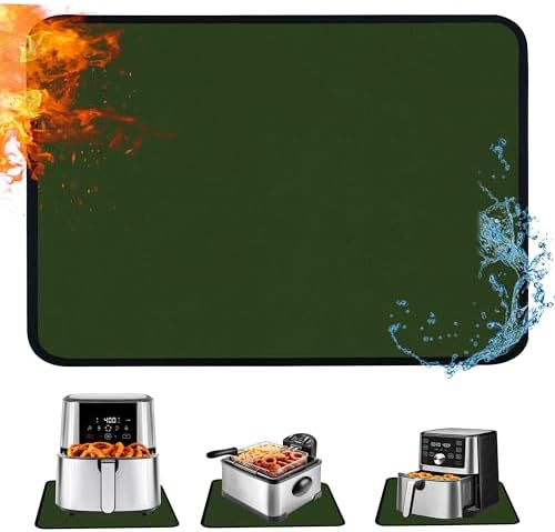 TOHONFOO Heat Resistant Mats for Countertop & Air Fryer, 20x16 in, Green by TOHONFOO