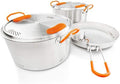 GSI Outdoors Glacier Stainless Base Camper Cookset, Medium & Large by GSIOutdoors