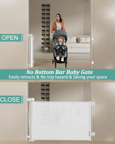 Miumoon 71 inch Reinforced Retractable Baby Gates 34 inch Tall - Image 4
