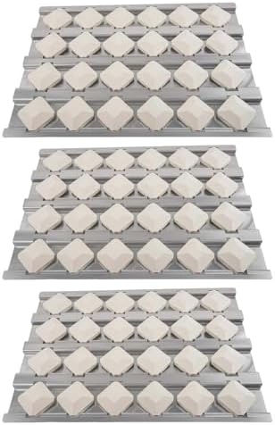 BBQ Future Grill Replacement Parts for Alfresco Gas Grill, Ceramic Briquettes Tray for Alfresco ALX2-30, ALX2-42, ALX2-56 Series Gas Grills, Heat Plate with 24pcs Ceramic Briquettes, 3 Pack by BBQFuture