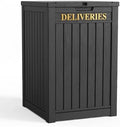 PatioZen Package Delivery Box, Waterproof Outdoor Container Lockable, Black by OutdoorLivingPerfected