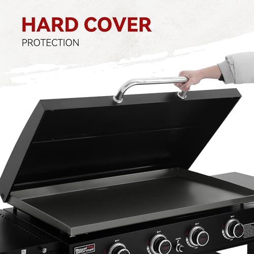 Royal Gourmet GB4000P 4 Burner Propane Gas Griddle, Hard Cover, Side Tables - Image 4