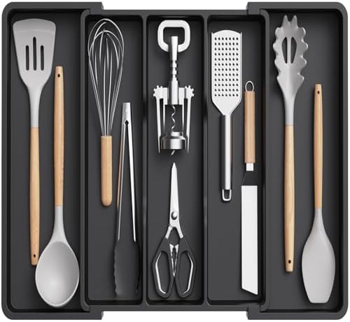 Lifewit Utensil Organizer for Kitchen Drawers, Expandable Utensil Tray by Lifewit