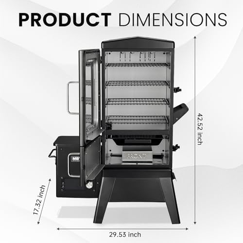 Pellet Smoker with Cover, Electric Wood Pellet Smoker Grill With Meat Probe and Hook, 616 Sq in Cooking Area LED Display Temperature Control, Outdoor Cooking, Patio, Garden Barbecue, Obsidian Black - Image 3