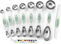Spring Chef Stainless Steel Magnetic Measuring Spoons Set of 8, Pistachio by SpringChef