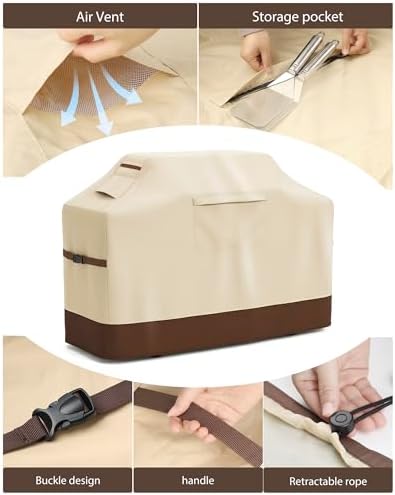 Vailge Grill Cover for Outdoor Grill & Waterproof 600D BBQ Cover 52 Inch - Image 4