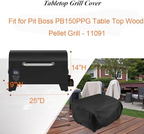Grill Cover for Pit Boss PB150PPG Table Top Wood Pellet Grill - Image 2