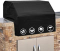 Covers & All Built-in Grill Cover for Outdoor Grill – Heavy Duty 12 oz Waterproof Built-in BBQ Grill Cover, PVC-Coated Polyester with Elastic Hem for Snug Fit (36 x 26 x 24 inches, Black) by CoversAll