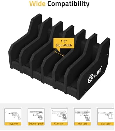 CVLIFE Foam Pistol Rack Handgun Rack for Gun Safe Gun Cabinet Accessories - Image 3