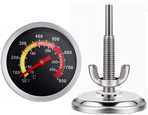 2 Pack BBQ Grill Temperature Gauge, 2-3/8 inch Barbecue Charcoal Smoker Grill Thermometer Gauge BBQ Temp Gauge by YOTOM