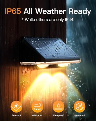 Solar Fence Lights Outdoor, 12 Pack IP65 Waterproof Fence Lights Solar Powered with Ultra-Bright LED Lens, 9 Color Modes, 12+ Hours Steady Glow for Deck/Backyard/Patio/Pool/Wall - Black - Image 4