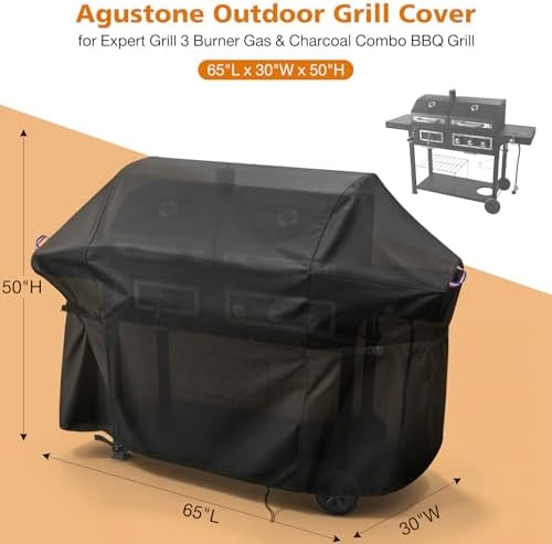 65x30 Grill Cover for Expert Grill 3 Burner Gas & Charcoal Combo BBQ Grill - Image 2