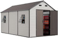 WACASA 8x14 FT Deep Resin Plastic Outdoor Storage Shed, Floor Included by WACASA