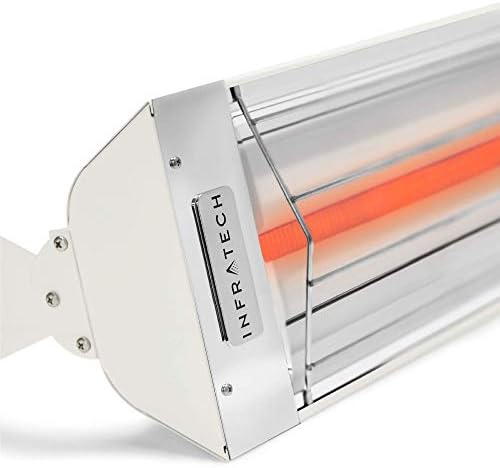 Infratech W-1512 WH Stainless Steel 33” Electric Patio Heater, Single Element Fixture 1500 Watt, 120 Volt, White Finish - Image 2