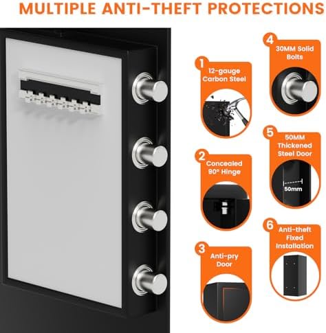 31.5"H Large Safe Box for Home & Office | 8.0 Cu Ft Heavy Carbon Steel Safe - Image 3