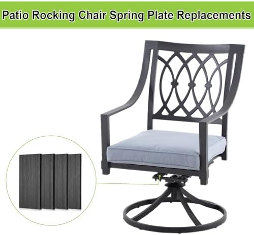 OwnMy 4 Pack Patio Rocking Chair Fiberglass Spring Plates Replacement Parts - Image 5