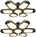 TANBABY 2 Pack Warm Garage Lights, Deformable Ceiling Light, 12000LM 3000K by TANBABY