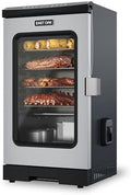EAST OAK 30" Electric Smoker for Outdoors | Built-in Meat Probe Up to 6× Longer Smokes on a Single Load | Side Chip Loader for Smoking | Bigger Batches with 725 sq in Cooking Area, Mist Silver by EASTOAK