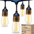 addlon LED Outdoor String Lights 96FT(48*2) Edison Vintage Weatherproof ETL by addlon