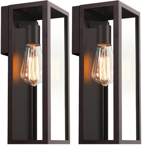 VerRon Outdoor Wall Light Fixtures, Modern Exterior Wall Lanterns, 2-Pack by WelcometoVerRon