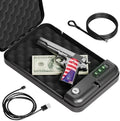 Grimtron Portable Electronic Car Gun Safe for Handgun with Security Cable by Grimtron
