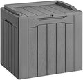 Devoko 30 Gallon Resin Deck Box Outdoor Indoor Waterproof Storage Box for Patio Furniture Pool Accessories Storage for Cushion Garden Tools (30 Gallon, Grey) by DEVOKO