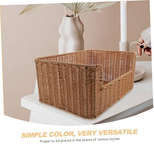 Rattan Woven Basket Decorative Storage Organizer Bin for Fruits - Image 6