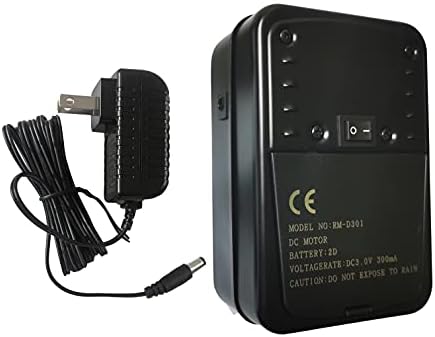 Universal Dual Use Quiet Battery Powered Rotisserie Motor Cordless for Barbecue Grilling, with Long Wire AC Adapter(1.8meter 70" Length) Work as AC BBQ Cup Turner Motor by GRILLJOB