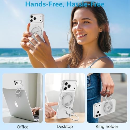 Magnetic Phone Grip, MagSafe Phone Ring Holder Two-Sided Magnet Kickstand - Image 6