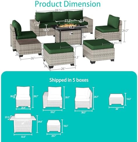 Outdoor Patio Furniture Set PE Wicker Rattan Outdoor Sectional Sofa - Image 2