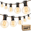 Brightever 200FT Outdoor String Lights Dimmable LED Outside Patio Lights with 100+4 Shatterproof G40 Globe Edison Bulbs, Connectable Commercial String Hanging Lights for Backyard Party Porch Garden by Brightever