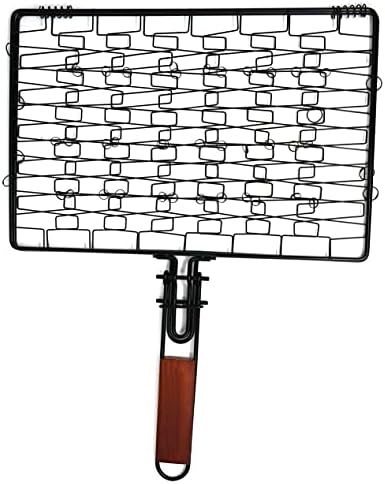 Norpro Nonstick Flexible Grilling Basket with Folding Wood Handle - Image 2