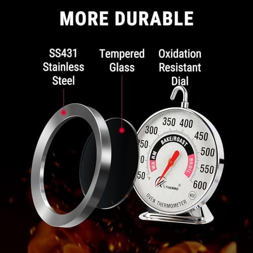 KT Thermo Oven Thermometer 2.75-Inch Large Dial, 150-600°F, NSF, Hook & Stand - Image 5