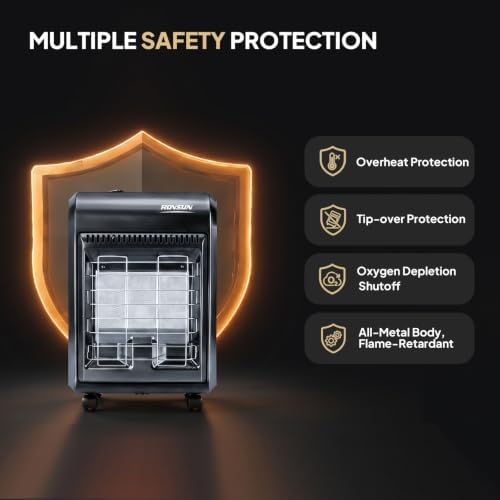 ROVSUN 18000 BTU Portable Propane Heater for Indoor & Outdoor Use with ODS - Image 4