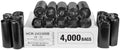 Aluf Plastics 16 Gallon 8 Micron (eq) Black Trash Bags 24" x 33" 4000 Count by AlufPlastics