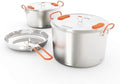 GSI Outdoors Glacier Stainless Base Camper Cookset, Medium & Large by GSIOutdoors
