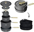 ALOCS Camping Cookware Portable Non-Stick Mess Kit with Foldable Handle by Alocs