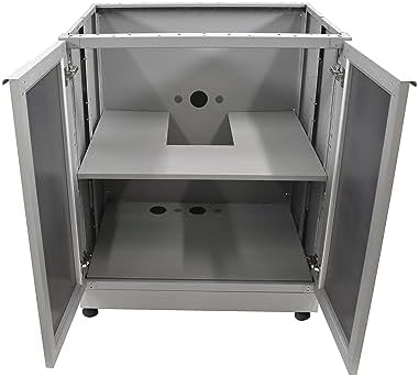 Blue Sky Outdoor Living, OKC3024GD2SKDG, 2-Door Outdoor Kitchen Sink Cabinet – Weather-Resistant Tempered Glass Cabinet Doors – Modular Storage for Patio and Backyard Grilling Stations – Slate Gray - Image 5