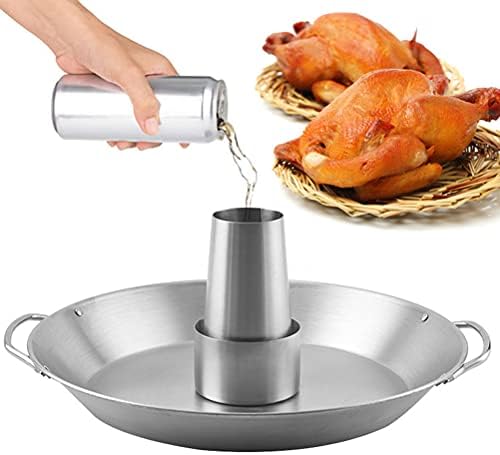 Beer Can Chicken Holder 12 Inch Stainless Steel Grill Roaster Stand by Tellshun