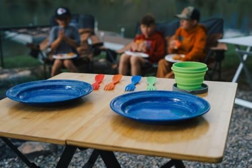 Enamelware for Camping and Backpacking - Cookware Gear Essentials for Camping and Backpacking (Made by Caddis Sports, Inc.) (10 Inch Plate (8 Pack)) - Image 4
