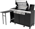 Flintex 5-Burner Gas Grill & Griddle with Side Burner, 698 sq.in Dual Fuel by FlintexGrills