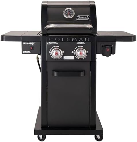 Coleman Revolution 2-Burner Gas Grill, Convertible Propane to Natural Gas, 30,000 BTU, 440 sq in Cooking Area, Outdoor BBQ Grill by Unknown