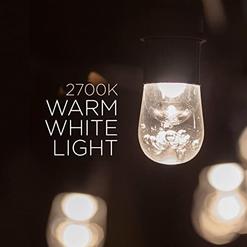 Enbrighten Classic Outdoor String Lights, 48ft, 24 Bulbs, White Light Only - Image 5
