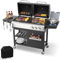 Gas and Charcoal Grill Combo with Side Burner, 29,000 BTU by Unknown